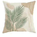 taies d'oreiller décoratives feuilles tropicales minimaliste moderne polyester beige vert 40x40cm 45x45cm 50x50cm 60x60cm