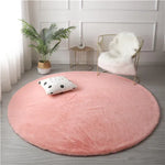 tapis rond velours noir gris moderne maison laveable polyester minimaliste chambre sofa chevet