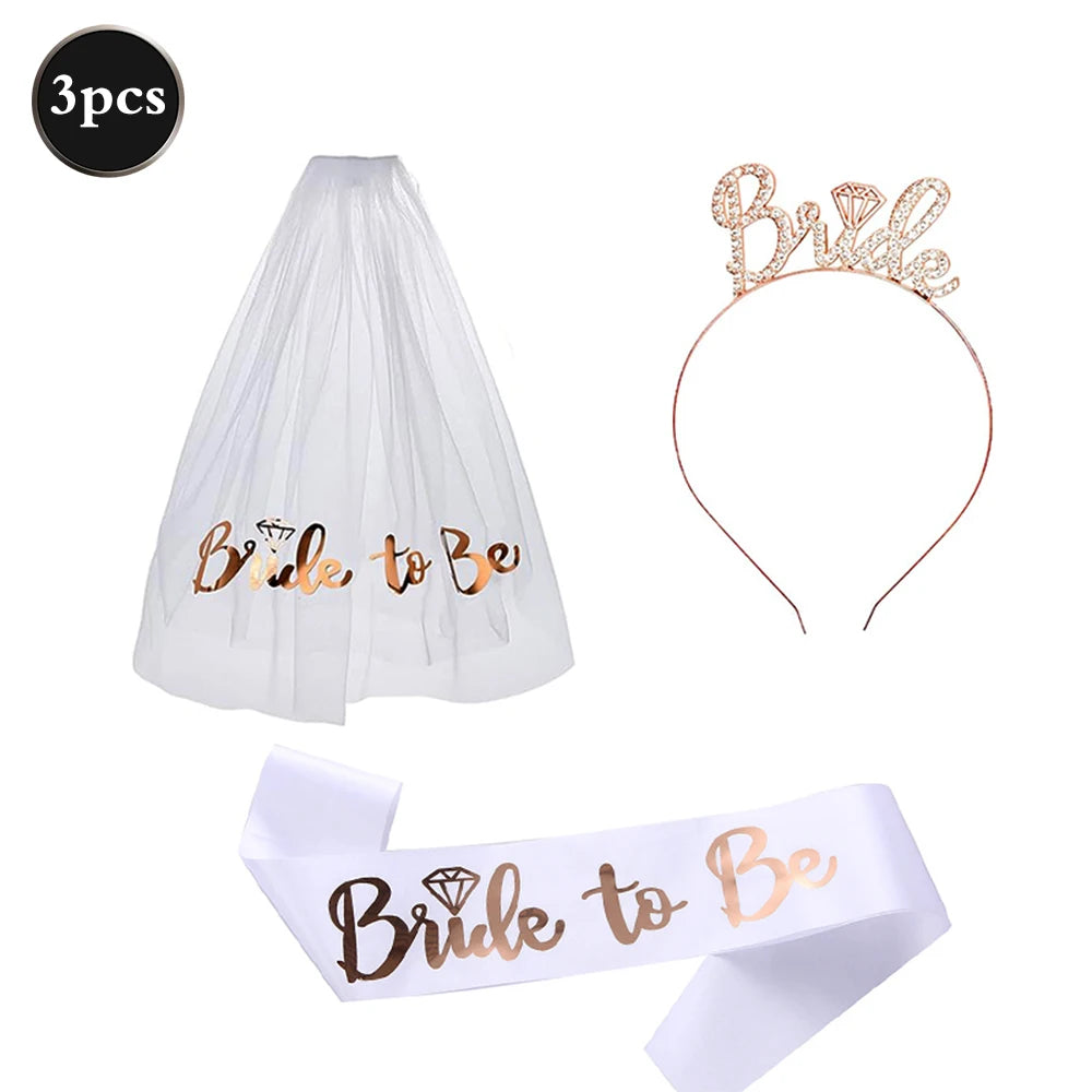 décoration mariage bannière bride to be ceinture tulle confettis diadème accessoires fiançailles