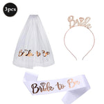 décoration mariage bannière bride to be ceinture tulle confettis diadème accessoires fiançailles