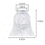 abat jour verre transparent relief floral classique plafonnier luminaire opacité traditionnel fixations invisibles
