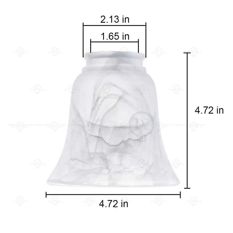 abat jour verre transparent relief floral classique plafonnier luminaire opacité traditionnel fixations invisibles