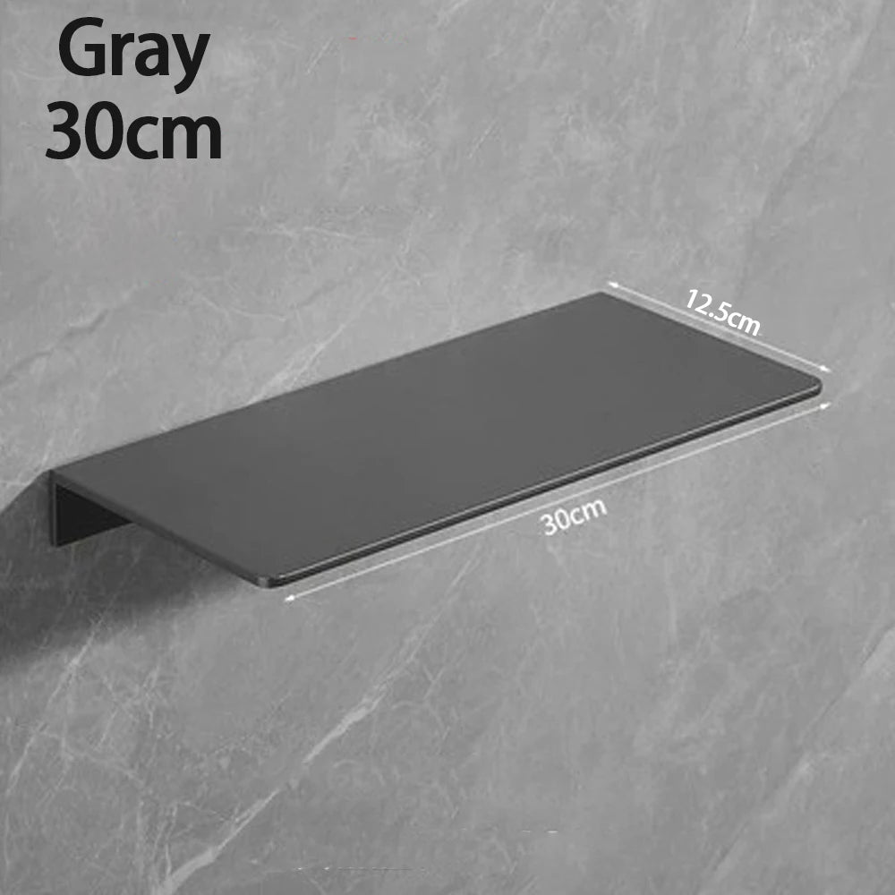 étagères murales modernes métal blanc noir gris salle bain cosmétiques serviettes