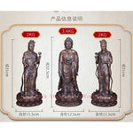 statuette bouddhiste bronze bouddha deux femmes bases lotus motifs floraux 32cm 3kg traditionnel