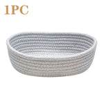 paniers rangement tissu tressé beige gris clair modernes rustiques réutilisables respectueux environnement stockage organisation