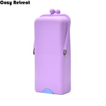 étui pinceaux cosmétiques réutilisable moderne rose gris bleu vert violet polyester opaque