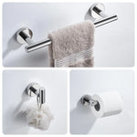 porte serviettes chrome moderne porte papier toilette crochet ensemble salle bain organisation quincaillerie acier