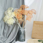 bouquet artificiel feuilles gingko couleur orange jaune rose moderne décoration maison mariageextérieur