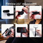 lampe lecture rechargeable led pinces noir réglable intensité moderne compact