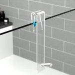 accessoires porte douche transparent noir minimaliste moderne crochet serviettes fixations verre