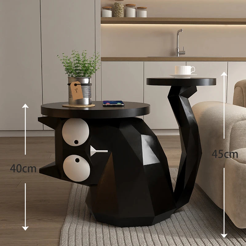 table basse forme chat moderne artistique table dappoint deco maison ornement cream