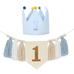 guirlande festivite couronne numerale deco chambre enfant motif pompon boho couleur neutre festive