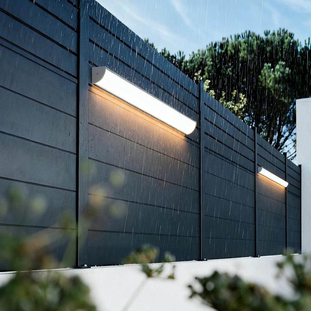 Lampe murale LED moderne argent noir 55CM 80CM 100CM 120CM IP65 étanche