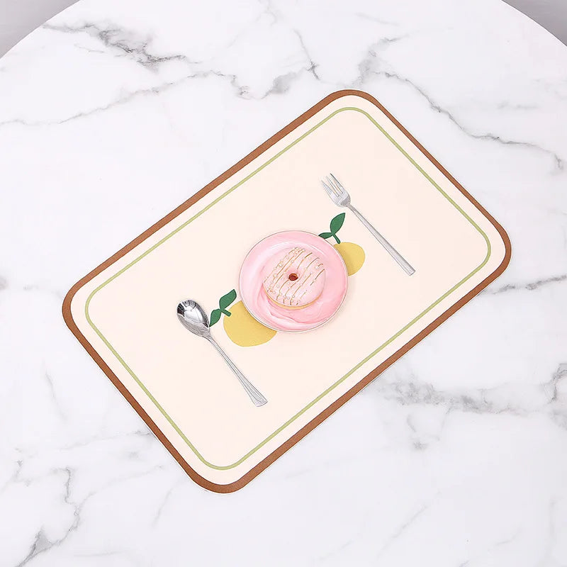 tapis table classique motifs floraux géométriques silicone respectueux environnement vert beige marron orange