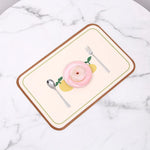 tapis table classique motifs floraux géométriques silicone respectueux environnement vert beige marron orange