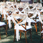 chemins table dentelle brodée mariage blanc rustique motifs floraux 10 pièces transparents