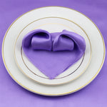 serviette table satin pliée forme coeur mariage décoration fête