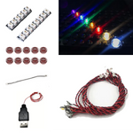 blocs construction lumineux blanc bleu vert rouge adhésif flash slow éclairage usb compatible moderne