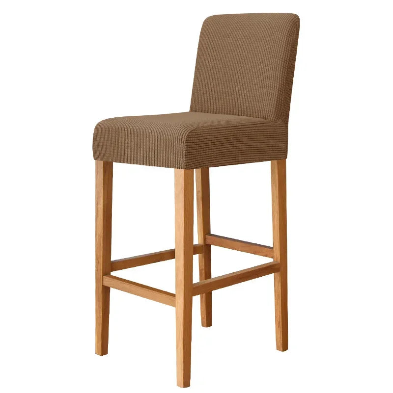 Housse chaise jaune rayée moderne adhésive polyester bar stool banquet