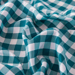 housse couette microfibre rayée géométrique 150x200cm bleu vert blanc moderne chambre coucher
