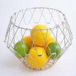 panier métal or argent multiple utilisation moderne minimaliste rechargeable extensible dessert
