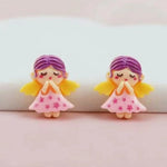 bijoux fantaisie enfantins pierres précieuses robes étoiles ailes cheveux stylisés multicolores opaques 20mm