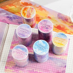 rubans décoratifs bleus blancs modernes nuages ciel adhésifs scrapbooking artisanat