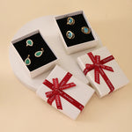 boîtes bijoux noir blanc ruban classique rangement boucles oreilles anneaux papier mat opacité