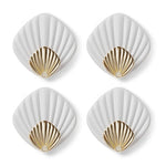 porte serviettes adhésifs coquillage moderne blanc gris orange vert salle bains cuisine