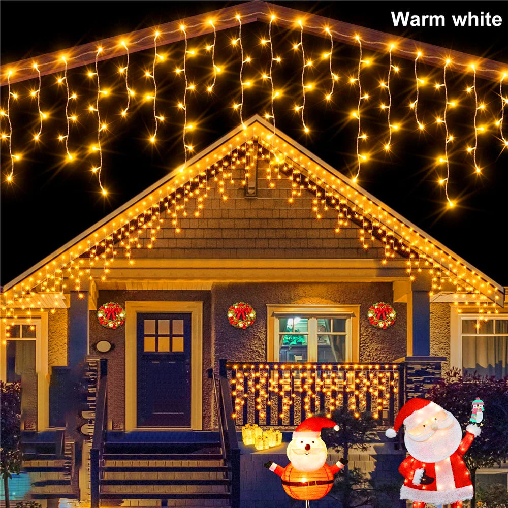 guirlande lumineuse solaire led blanc chaud moderne ip44 55m 96led 9m 162led