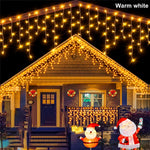 guirlande lumineuse solaire led blanc chaud moderne ip44 55m 96led 9m 162led