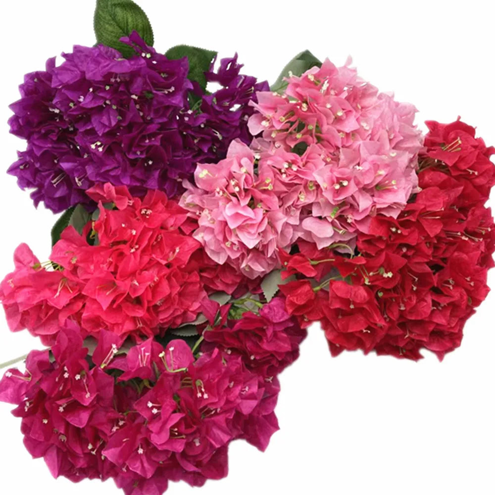 bougainvillae artificielle bouquet fleurs violet rose rouge modernes decoration intérieure anniversaire mariage