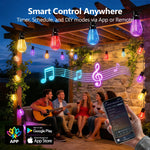 guirlande lumineuse led couleur changeante bluetooth synchronisation musicale étanche extérieure jardin fêtes
