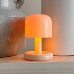 lampe table rechargeable usb blanc moderne base plate batterie intégrée chargeur type lumière douce