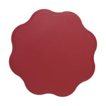placemat moderne bleu rose gris élégant bords dentelés bord assiette fourchette couteau resistant