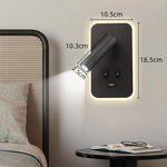 lampe murale moderne noire prise usb double interrupteur chambre étudeentrée