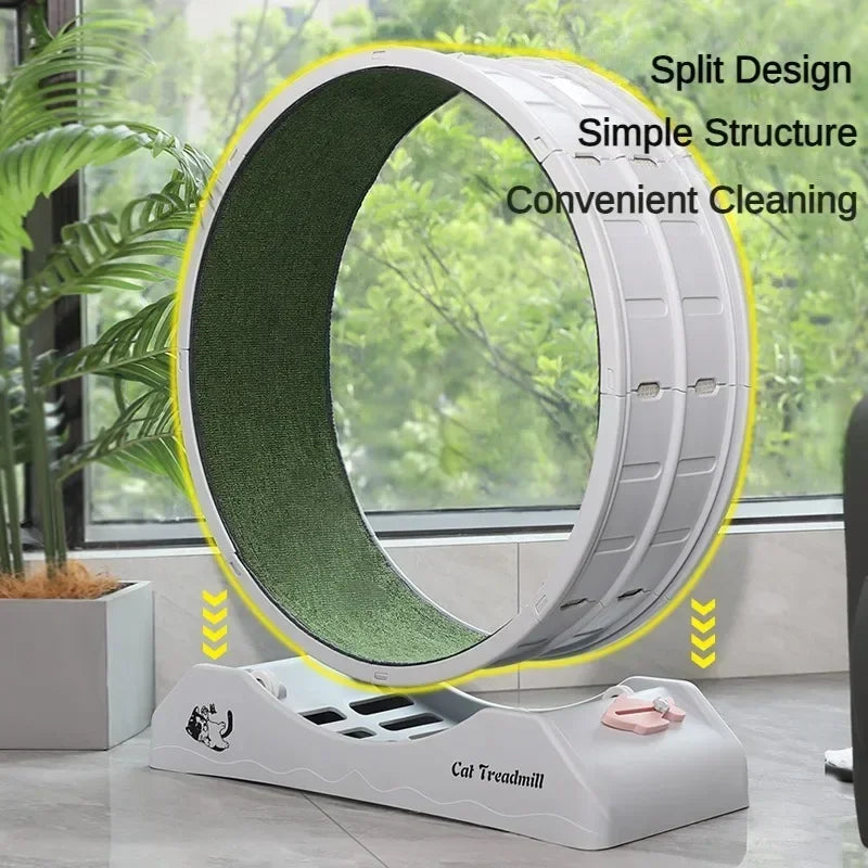 jouet chat tunnel gris vert gazon synthétique moderne stable griffe included split fitness