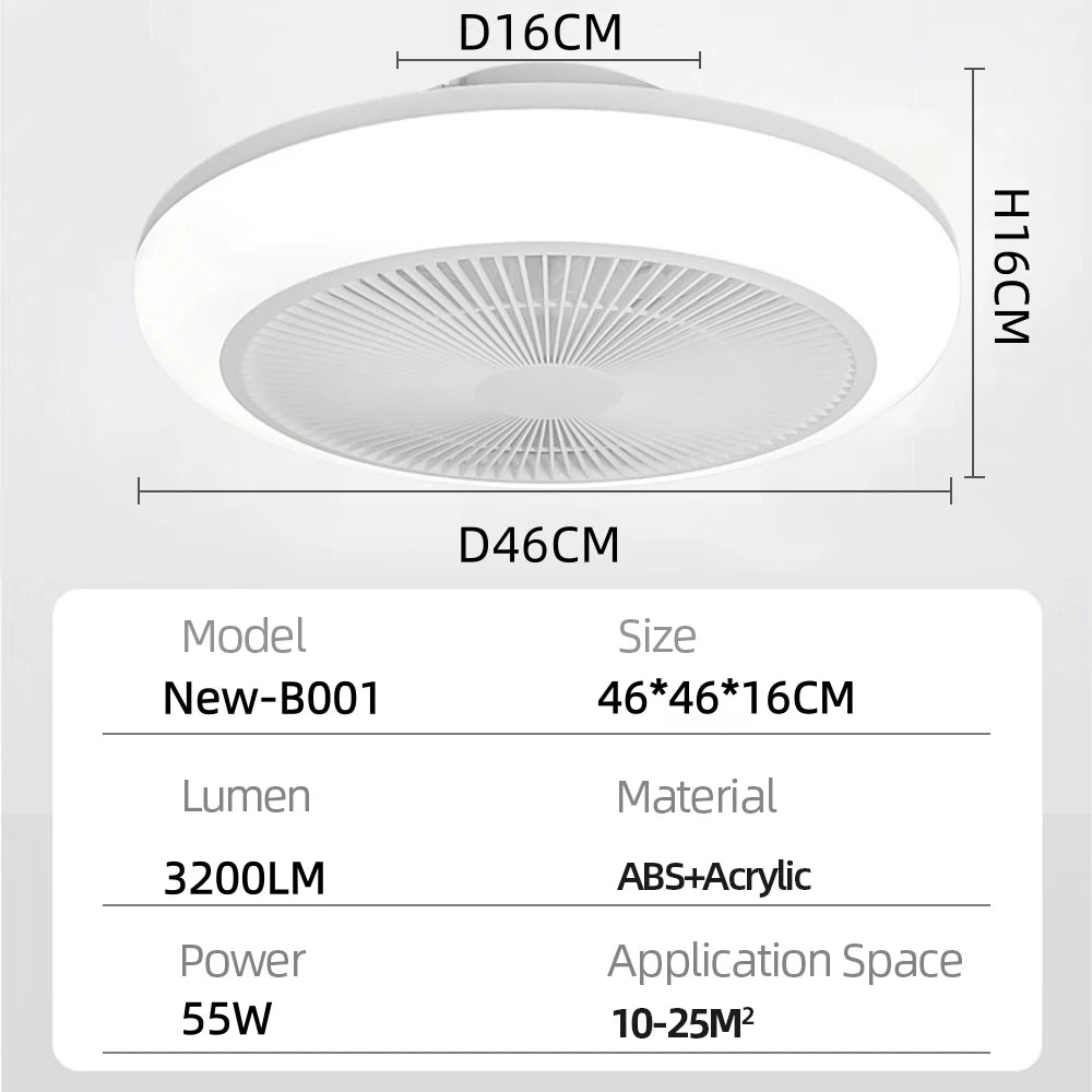 ventilateur blanc moderne lumineux silencieux télécommande grille ventilation rechargeable étanche chambre salon