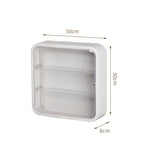 boîtes figurines transparentes modernes beige jaune violet blanc adhésives 30cm 30cm