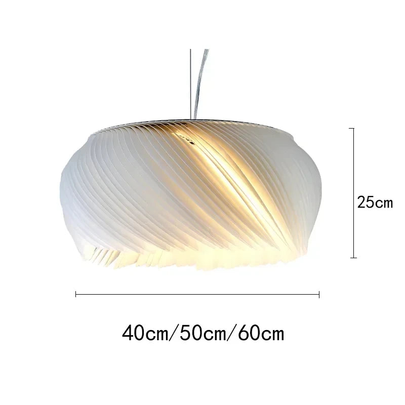 abat jour blanc rayures horizontales suspension moderne acier inoxydable led 4200k 3000k 6500k