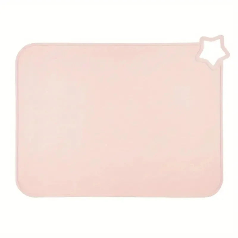 tapis sol silicone opaque moderne beige rose gris jaune vert bleu respectueux environnement