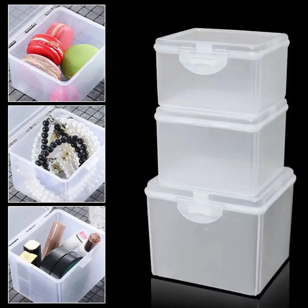 boîtes rangement transparentes modernes empilables poignées bijoux anneaux respectueux environnement