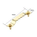 clips fixation métal dents scie or noir vis utilitaires 45x8mm 43x7mm