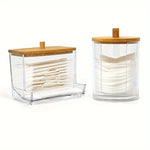 boîtes rangement coton tige transparentes moderne boites acrylique réutilisables minimaliste