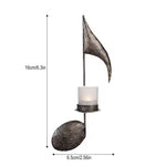 support bougies moderne noir notes musicales bougies non fournies chambre salon decoration murale française