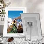 supports cadre photo adhésifs modernes blanc doré argenté lisses opaques 13cm 18cm 23cm