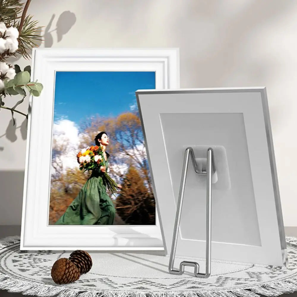 supports cadre photo adhésifs modernes blanc doré argenté lisses opaques 13cm 18cm 23cm