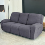 housse canapé inclinable gris jacquard moderne extensible poches fauteuil salon maison