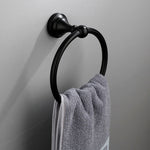 ensemble quincaillerie salle bain noir mat argent or porte serviettes anneau papier toilette crochet