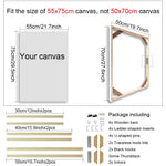 cadre mural bois moderne toile abstraite multicolore fleurs relief 60x80cm 55x75cm 55x85cm clips crochets